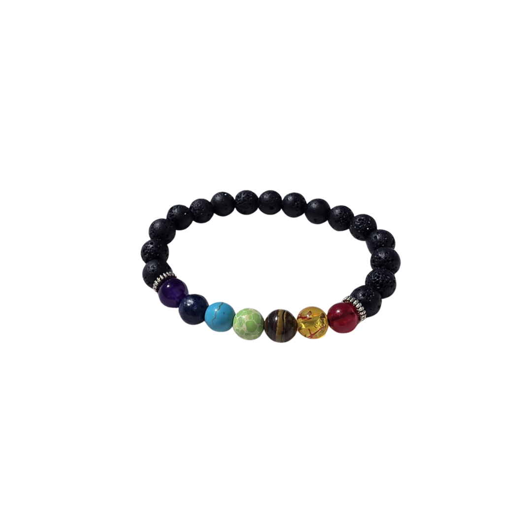 Japamala e pulseira vulcânica 7 chacras