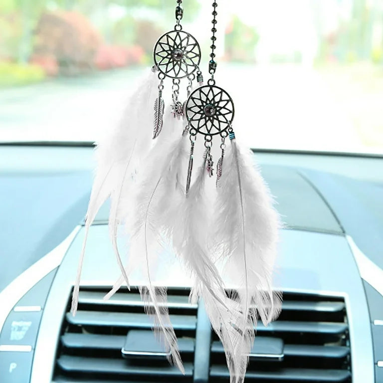 Mini Caça Sonhos para Carro - Branco