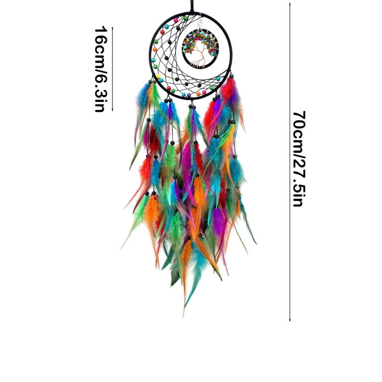 Caça Sonhos Lua com Árvore da Vida - Várias Cores