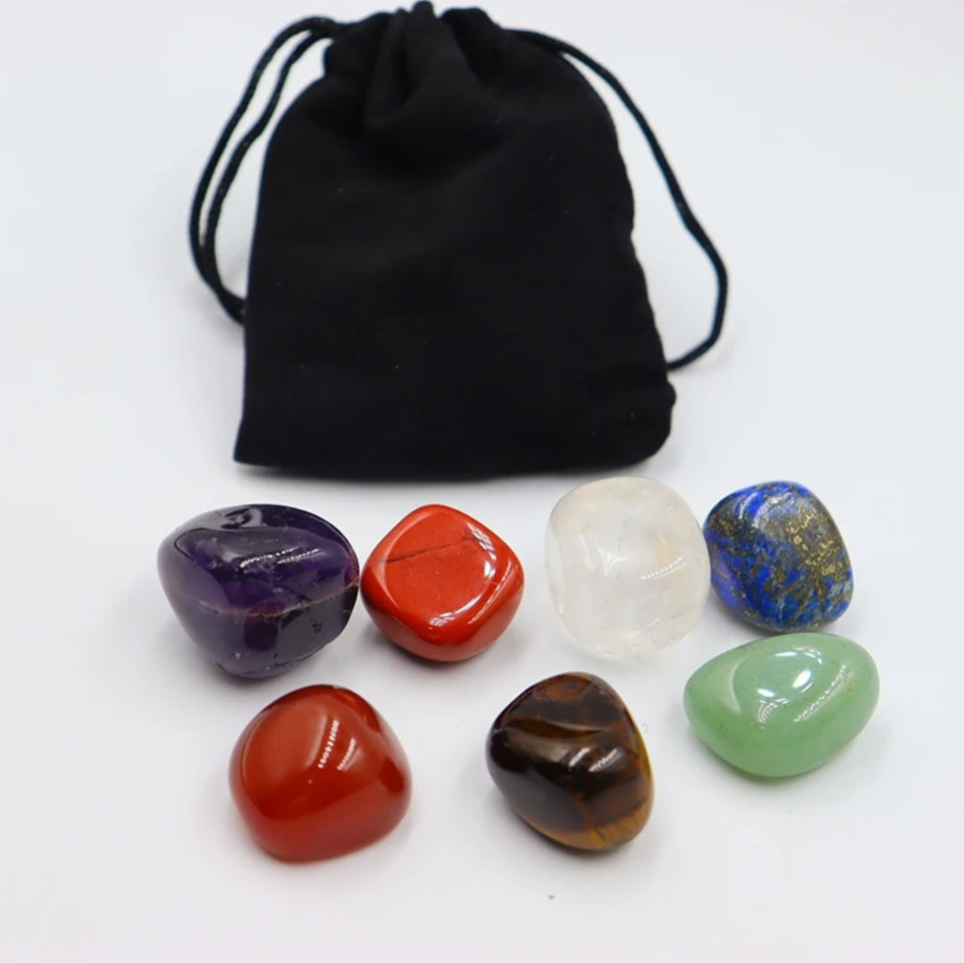 Conjunto pedras 7 chakras