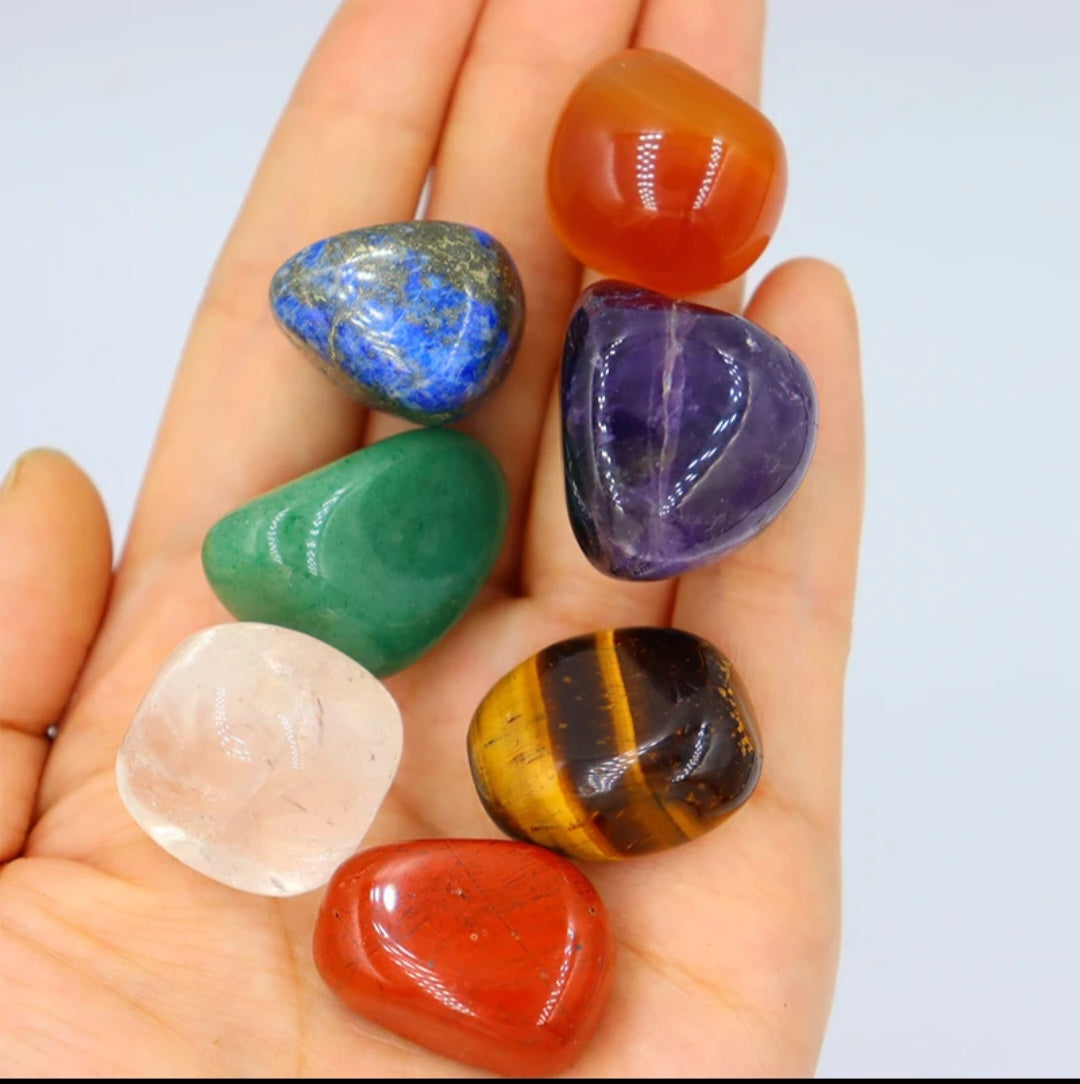 Conjunto pedras 7 chakras