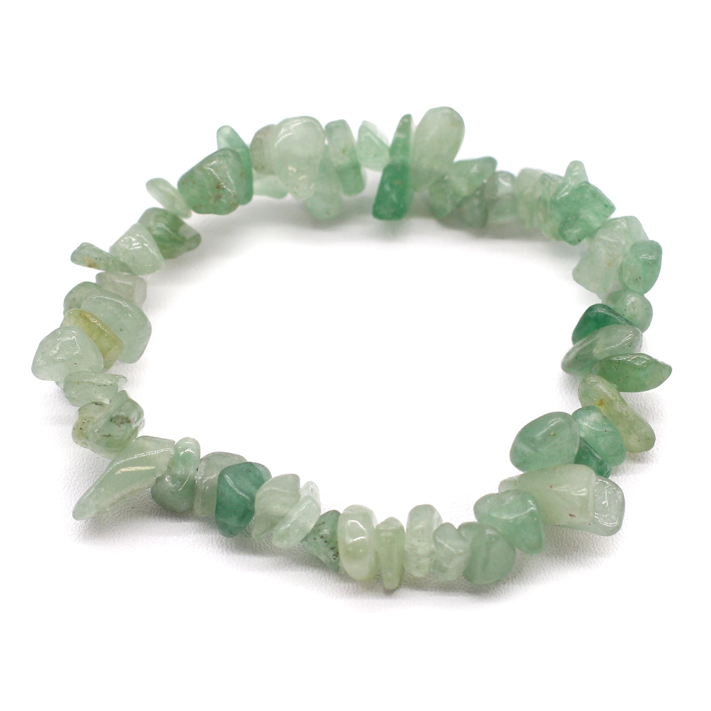 Pulseira de Quartz Verde em Pedras Naturais Irregulares – Prosperidade e Harmonia