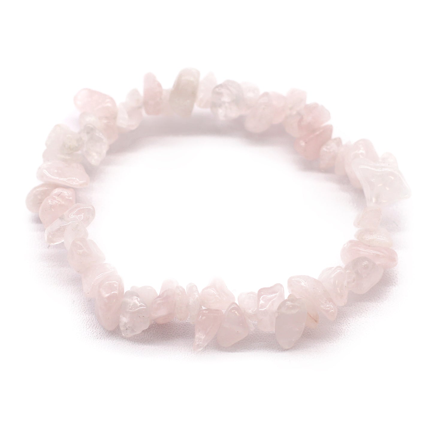 Pulseira de Quartzo Rosa em Pedras Naturais Irregulares – Amor e Harmonia