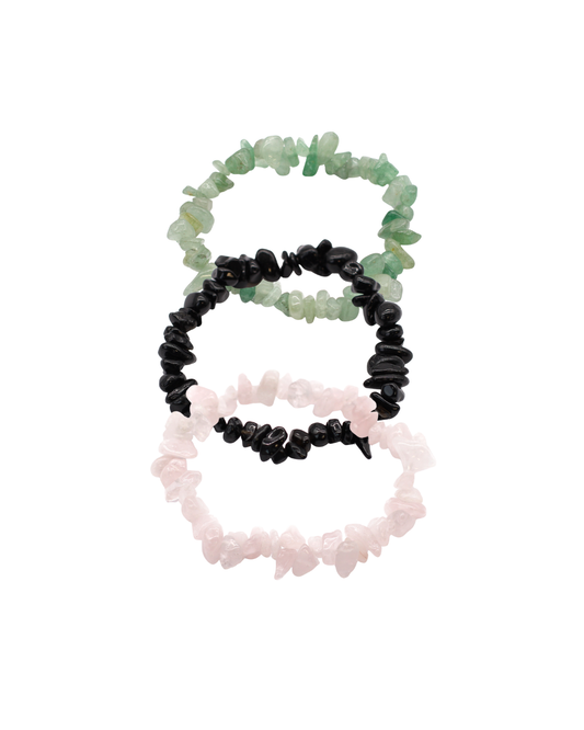 Kit de Pulseiras de Pedras Naturais Irregulares | 3 por 2 | Pulseiras Sortidas de Cristais Naturais