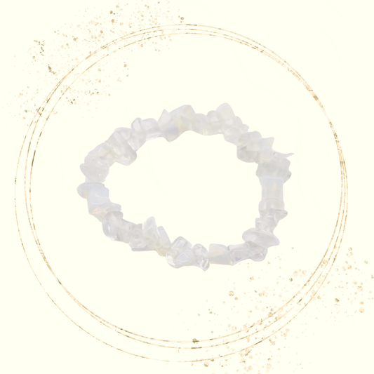 Pulseira de Opalite em Pedras Naturais Irregulares – Intuição e Transformação
