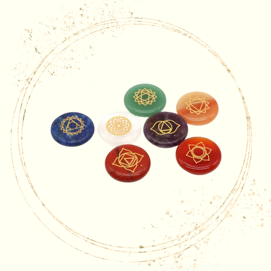 Conjunto Pedras Gravadas 7 Chakras