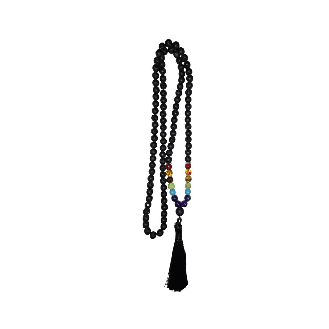 Japamala e pulseira vulcânica  7 chacras