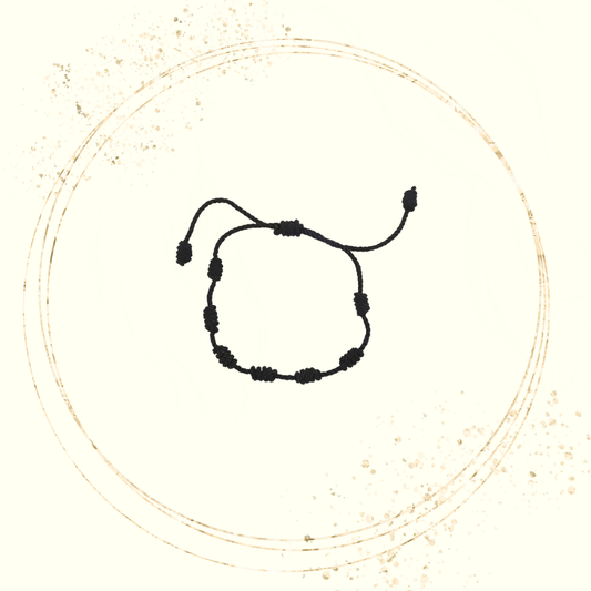 Pulseira de 7 Nós (Preto)