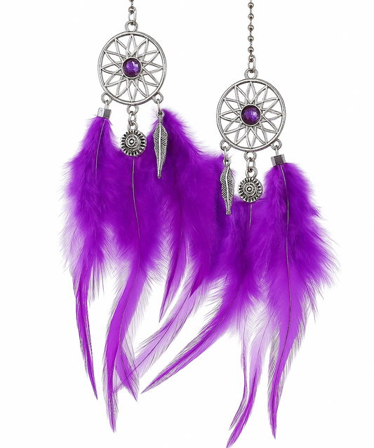 Mini Caça Sonhos para Carro - Roxo