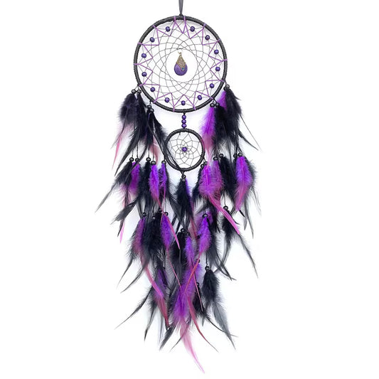 Caça Sonhos com Pingente - Roxo e Preto